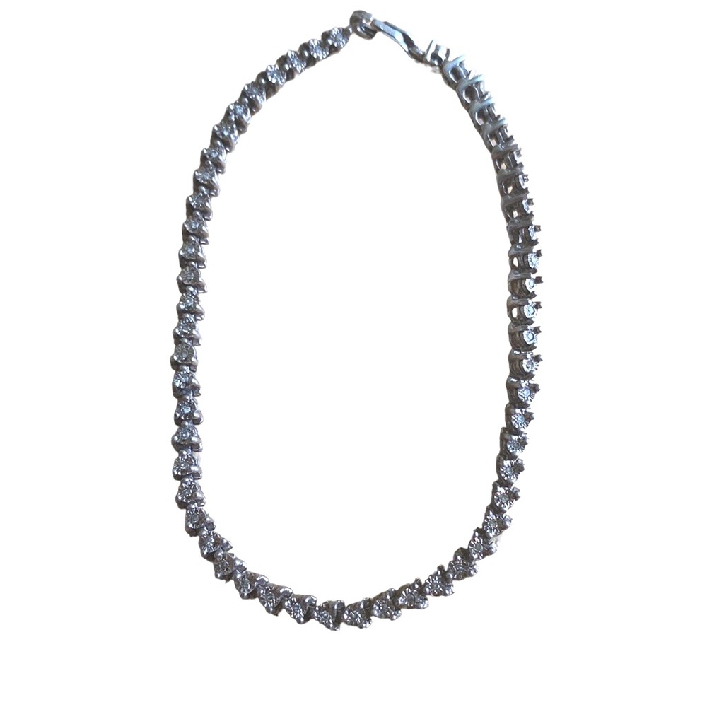 925 sterling silver rhinestone diamonds jewel bracelet